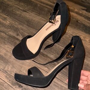 Black High Heel Sandals